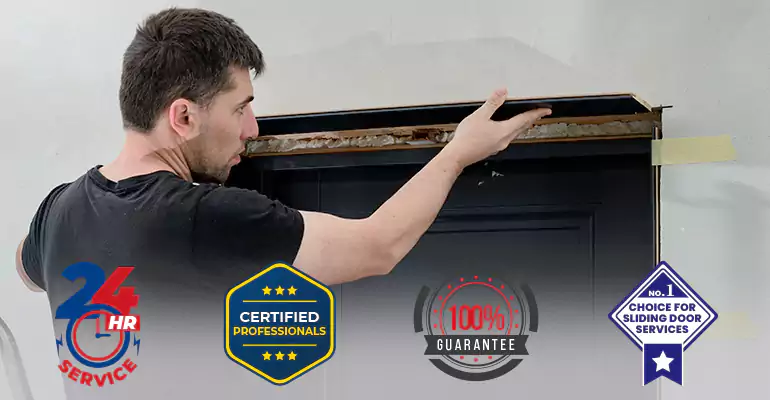 Wood Door Crack and Hole Repair in Delray